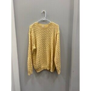 Brandy Melville John Galt Butter Yellow Cable Knit Sweater One Size